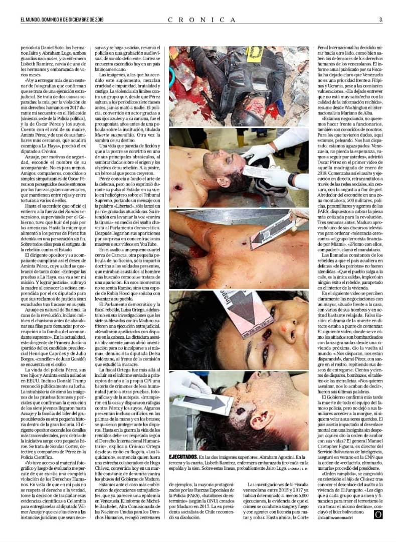 LDanieri's tweet photo. TREMENDA PIEZA PERIODÍSTICA

Un trabajo de investigación sobre el asesinato de Oscar Pérez, al leerlo me sentí mal, el pana se comprometió en luchar y no recibió el apoyo necesario. A veces pienso que nos merecemos lo que pasa. Debe ser duro para la familia ver ésta nota. https://t.co/CA0PFvGRZk