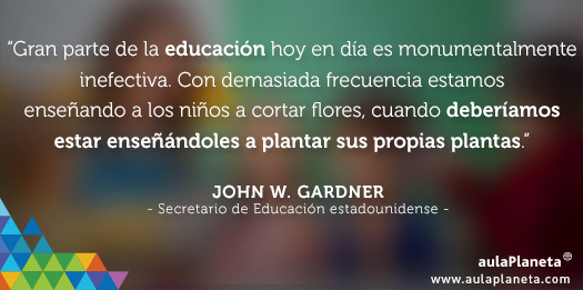 Aulaplaneta's tweet photo. Lo importante es #enseñar a los alumnos a #pensar por sí mismos, no a almacenar las ideas de otros #Educar ⬇️ https://t.co/Y3004iTBEF