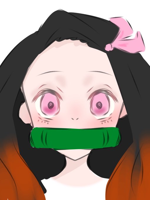 とわさんがTwitterに投稿した竈門禰豆子(鬼滅の刃)のイラスト。