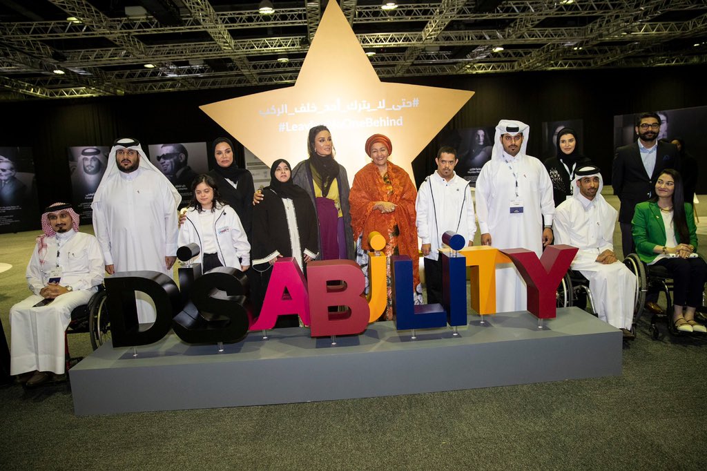 AminaJMohammed's tweet photo. Shining a spotlight on the imperative that we #LeaveNoOneBehind especially persons with special abilities. I was pleased to join @SDGAdvocates HH #SheikhaMoza for the #Doha International Conference on Disability &amp; Development #DICDD #SDGs https://t.co/NnPBdgbtKv