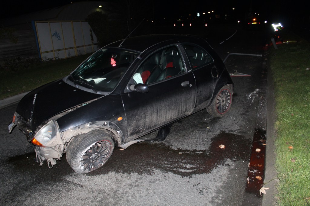 Bestuurder gecrashte auto op de Flevolaan Enkhuizen op de vlucht geslagen..