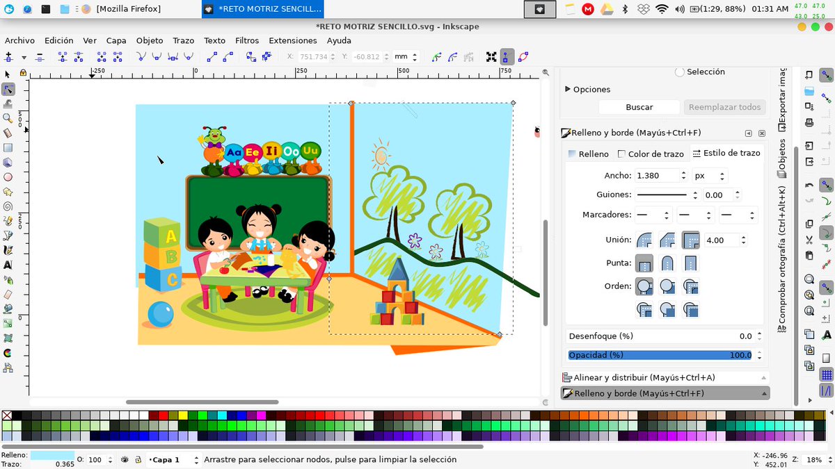 LeonDanArt's tweet photo. #TrabajoCasiTerminado  #Casual #Domingo   en #Inkscape #Linux #ArchLinux,     #SegundaPrueba de #color #rbg #cmyk #designer #ArteGeek  #artedigital #vectorart #GraffArt  #disenografico   #freelancer #TrazoaMouse #pixelart   #SoyCampechano #RETOMOTRIZSENCILLO #preescolar #primaria https://t.co/JglcwzuRIk