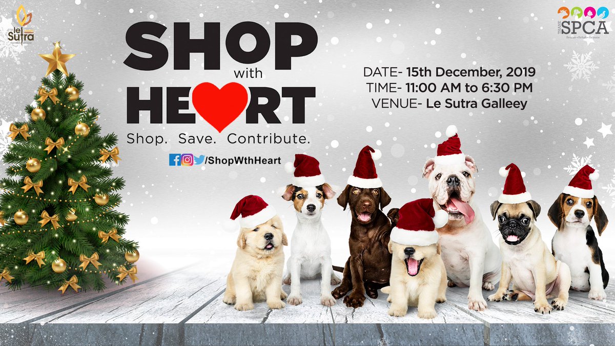 ShopWthHeart's tweet photo. Set your reminders as it’s just 1 week to go for #ShopWithHeart2019! Join us at the @LeSutraHotel on the 15th December and be a part of this Fashion Sale
All proceedings from the event will go to @THANESPCA. 
#ShopWithHeart #AnimalLovers #Pets #Petstagram https://t.co/lrz0nn7fDQ