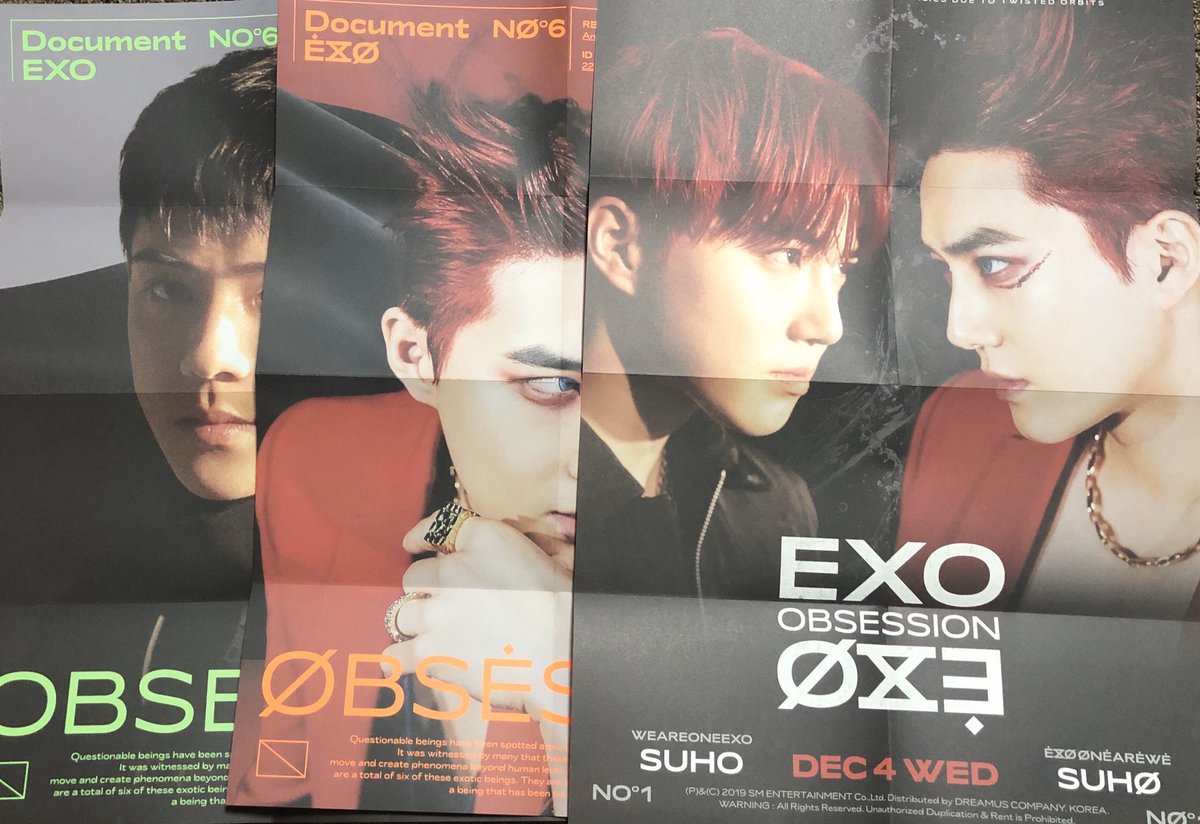 c____O921's tweet photo. 【拡散希望】

EXO Obsession 交換

《トレカ》
(譲) X-EXO カイ(写真のもの)

《折り込みポスター》
(譲) セフン、スホ(写真のもの)

(求)全て同種のチェン ジョンデ

郵送での交換希望です！
条件の合う方、リプお待ちしております🌸 https://t.co/A9HgyaNqoI