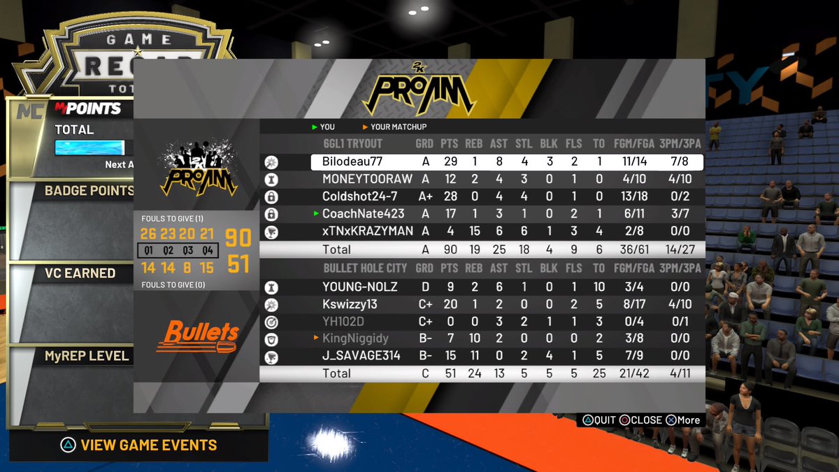 ProAMImpact's tweet image. PG: @Bilodeau77
SG: @Coldshot24_7 / @MONEYTOORAW 
SF: @CoachNatePSN
PF: @Scogter
C: @xTNxKRAZYMAN 

Good Runs tonight - gearing up for the @6GamingLeague season coming up. 

#ImpactMade #The6GL