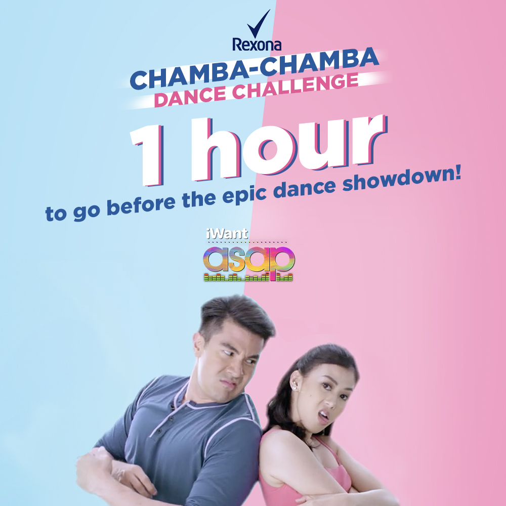 ABSCBN's tweet photo. Only 1 hour to go before #TeamLuis and #TeamAlex face off in the #ChambaDanceChallenge! Don’t miss this epic dance showdown on #iWantASAP!
Watch here: https://t.co/luLF578IF5
Per DOH-FDA CCRR Permit Noo 0890 s. 2019 https://t.co/PbLbu42CLi