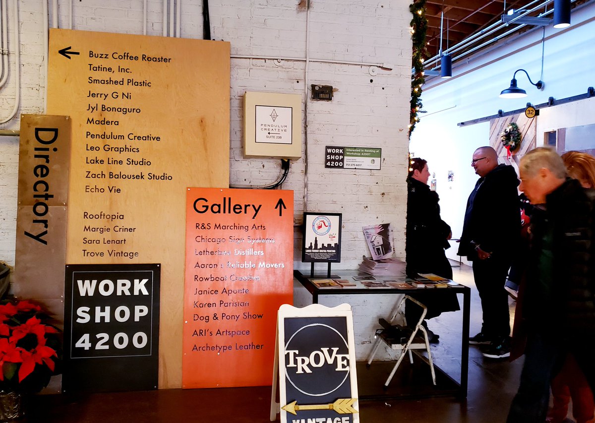 CHICAGO_ROSA's tweet photo. @ChicagoBACP reminds you to support/shop micro business this holiday! @Workshop4200 a creative maker entrepreneurial space (in Chicago's #BelmontGardens neighborhood) --unique gifts for that special person! #aponteart #ChicagoSignSystems @nickfuryart #rooftopia @smashedplastic https://t.co/1bYrBUqf9c