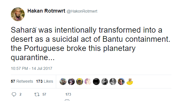 A humanitarian, Hakan was well aware of the countless genocides committed by the Bantu, and the great precautions taken to save the world from them