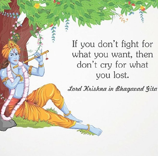 komalmaster's tweet photo. If you don't #fight for what you want  then don't #cry for what you #lost 
🌇 
#SundayMotivation #SundayThoughts #SundayMorning #ThoughtForTheDay #Secrets_Of_BhagavadGita https://t.co/LX1C4BAKsj