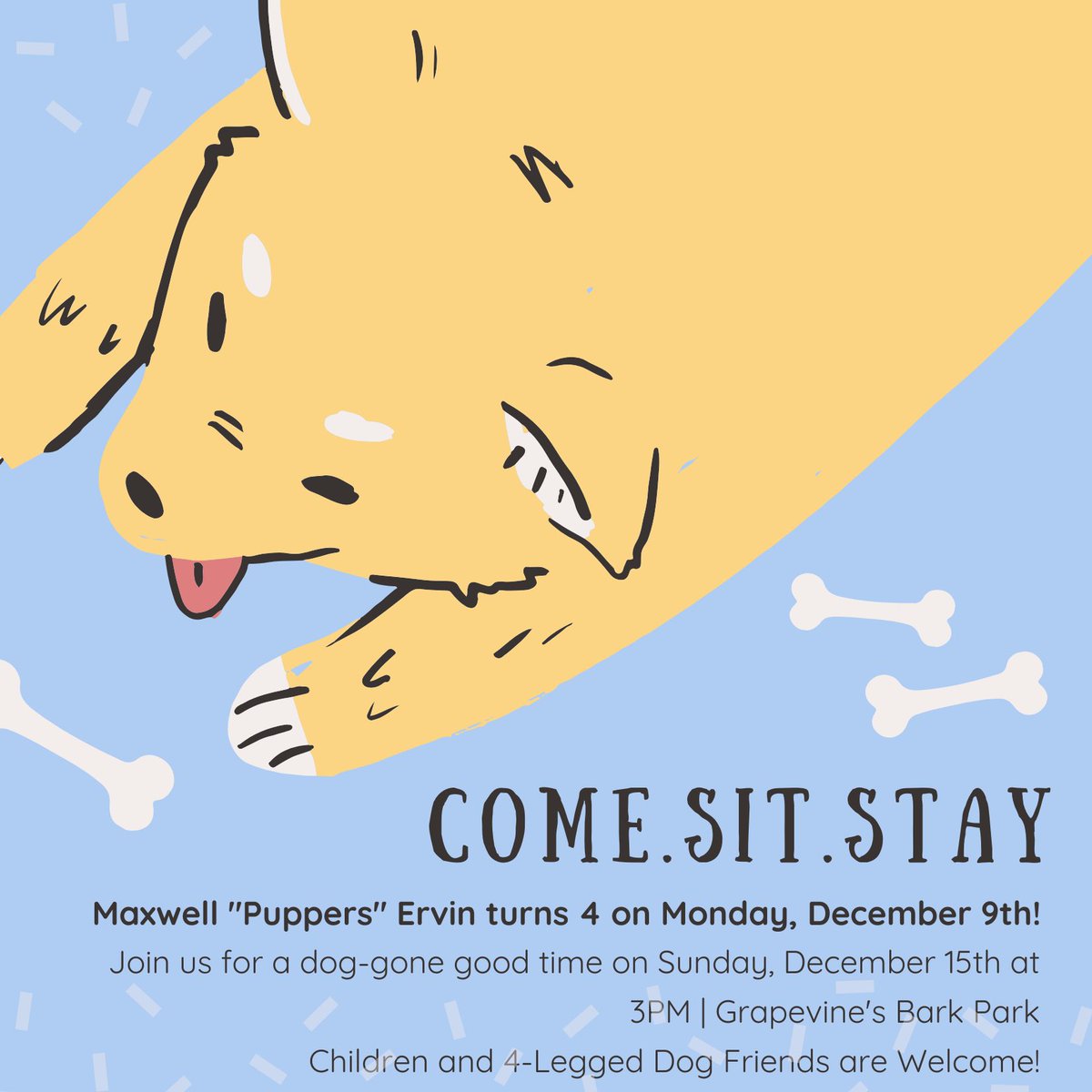 CErvinGCISD's tweet photo. Puppers turns FOUR and he’s ready for a dog-gone good time!!! He wants you and your fur puppy to come out and play next weekend! #pupperdog #puppylove #furbaby #dogchild #dogmom https://t.co/3ZmyObxSSb