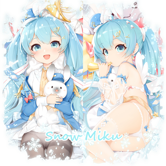 [R-18] ❄Snow Miku2020❄ #裸足 #抱き枕カバー #雪ミク #黒タイツ https://t.co/GFLOGSSNKD 