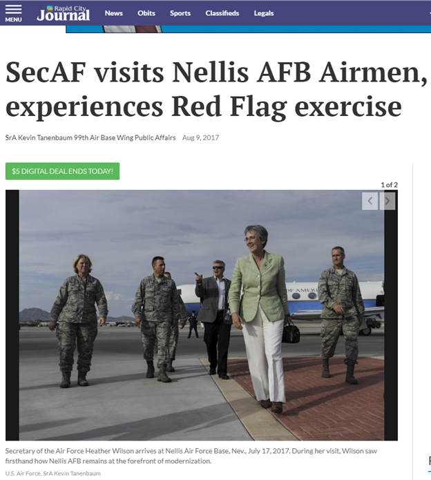 44)So who would be accountable for something like this? would they still have a job?Let's start at the top.in 2017 Secretary of the Air Force Heather Wilson was at Red Flag