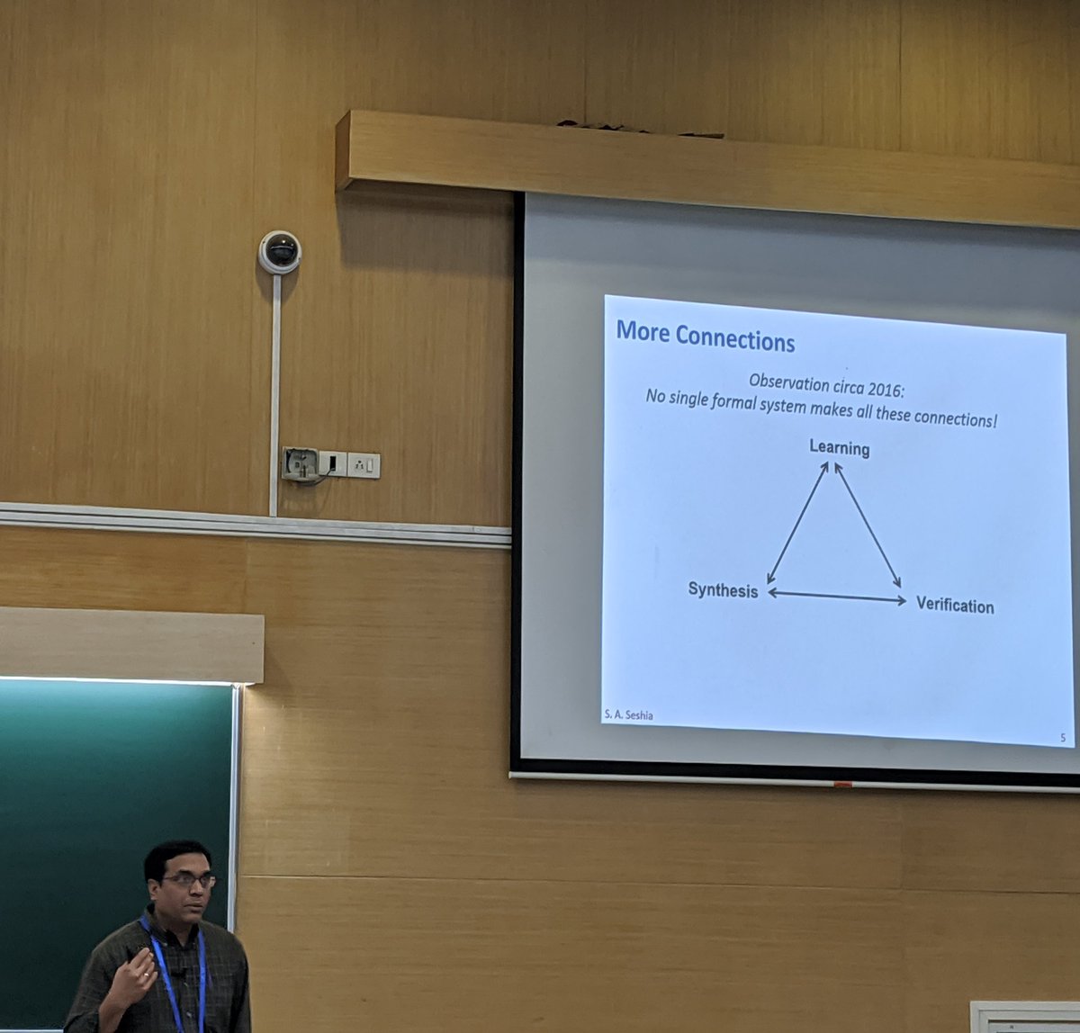 satsmtschool's tweet image. Integrating Verification, Synthesis, and Learning by Prof Sanjit A. Seshia @satsmtschool