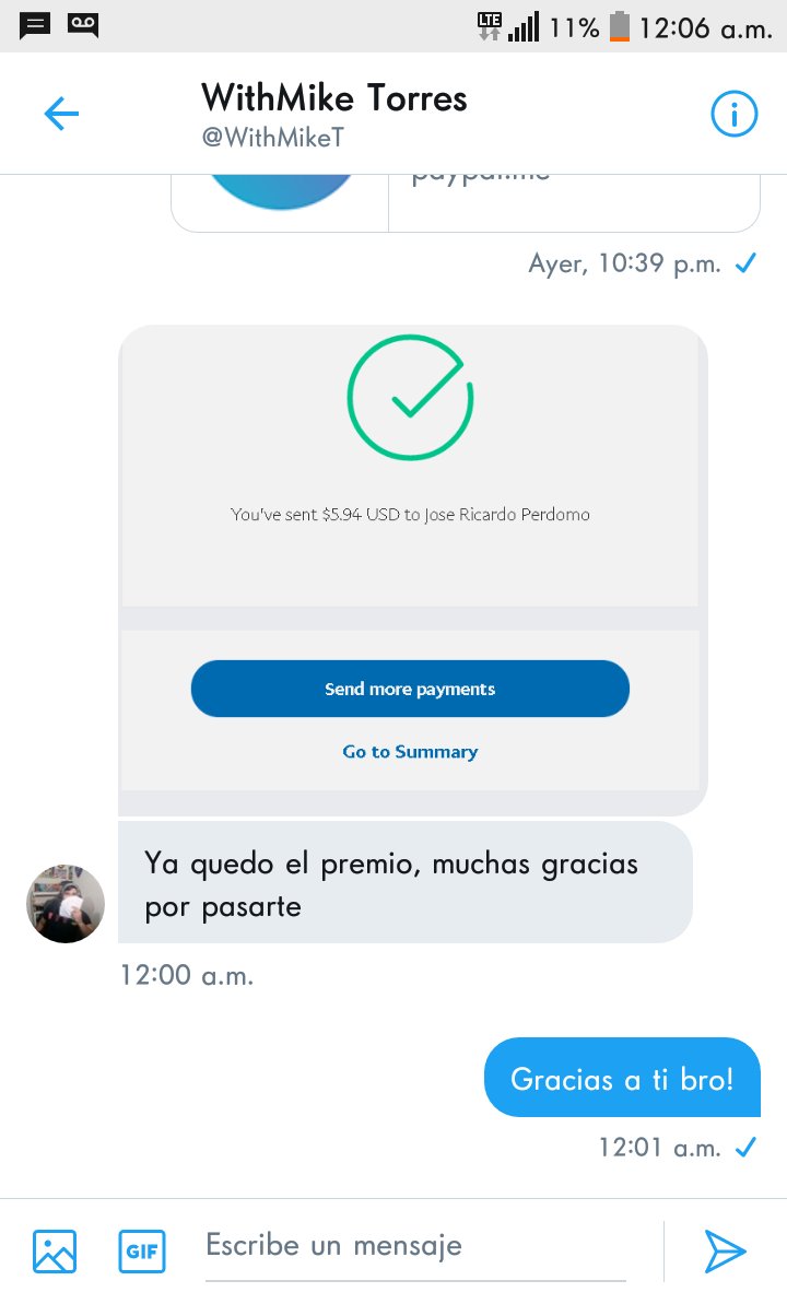 Gracias por el premio del segundo lugar del primer torneo <a href="/WithMikeT/">MikeT206</a> y <a href="/Velrol86Mx/">velrol</a>