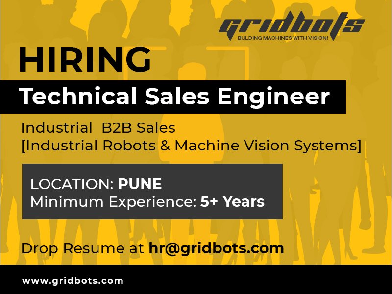 gridbotsPR's tweet image. Do you dream of working with one of the best companies in the industry ? Dealing in futuristic technologies and products ! Then this post is for you, go through the details given below and apply today !
#punejobs #salesjobs #b2bsales #salesengineer #hiringnow #punecity #robotics