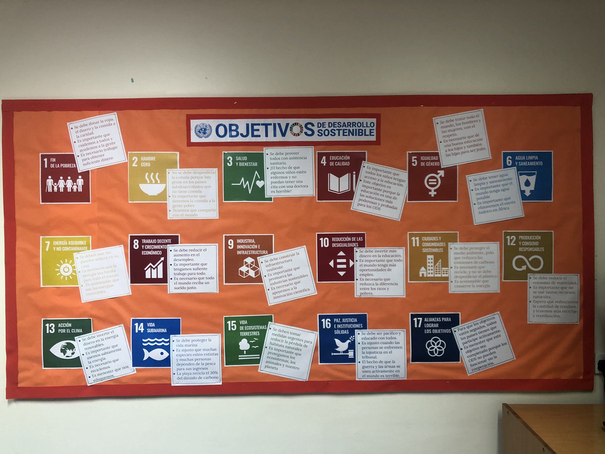 StChrisLang's tweet photo. Y9 were looking at the #SDGs in Spanish on Thursday, and have used the subjunctive and impersonal expressions to write about what is important and what we should do! 🌲 🐟 🌍 📈 #ODS #StChrisLang #crosscurricular https://t.co/oBssoM8Nv8