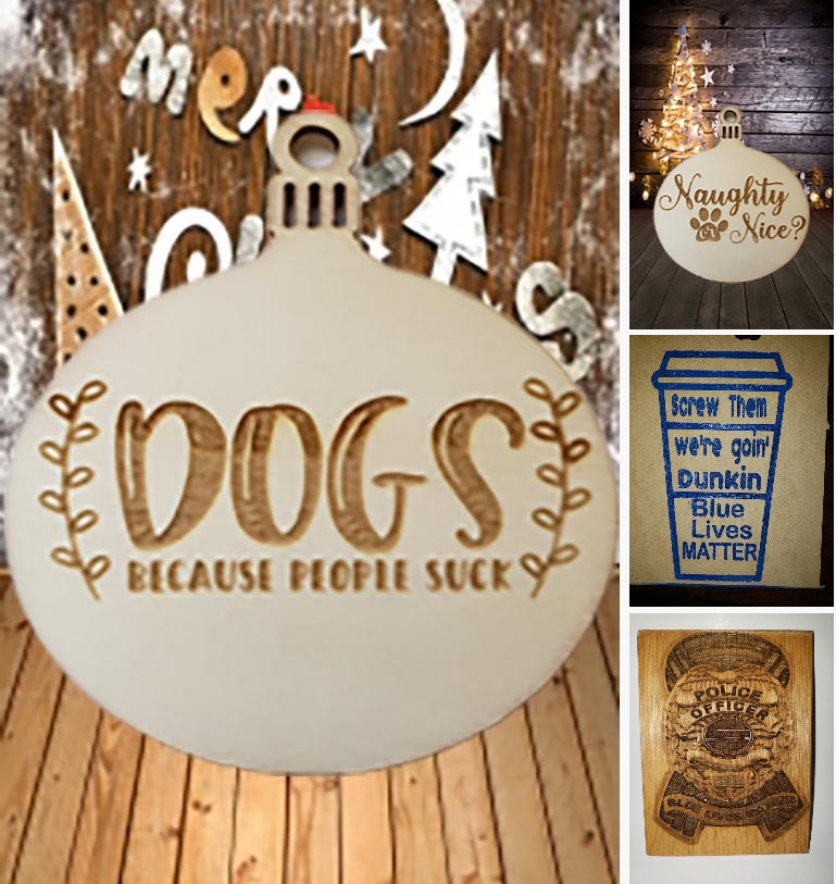 GoodnightLaser's tweet photo. Dogs: Because people suck!-wood Christmas ornaments, #housewares #homedecor @EtsyMktgTool https://t.co/nvCAfZ0Hcq https://t.co/ne7i7cNsRx
