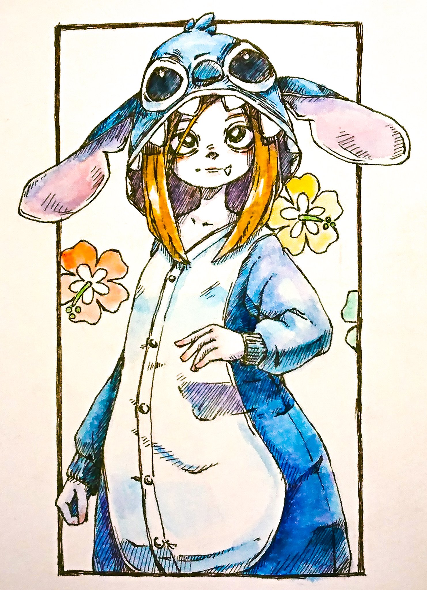 ぴゑた スティッチっ娘 絵描きさんと繋がりたい イラスト好きな人と繋がりたい イラスト好きさんと繋がりたい 私の絵柄が好みって人にフォローされたい 絵描きさんと仲良くなりたい イラスト 私の絵柄が性癖に刺さる人に届いてほしい 水彩イラスト