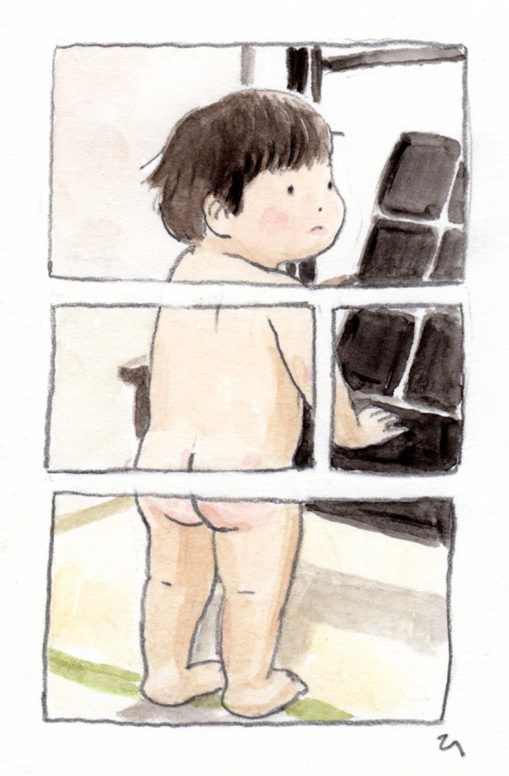 #2019年自分が選ぶ今年の4枚 
水彩絵具、娘息子。 