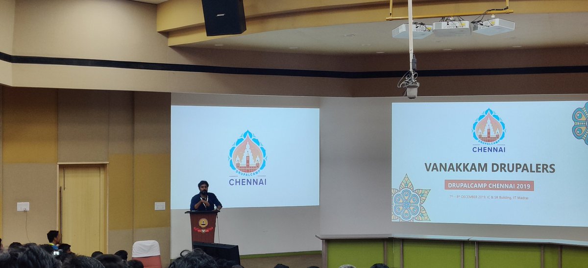 Srijan's tweet photo. #PowerSpeaker of the day 😃@aariactor (Actor/Makkal sevagan) delivering the speech about 'Good and Healthy Food' at @drupalChennai. #DCC19 #drupalcamp #iitchennai https://t.co/UGb1N5rI6G