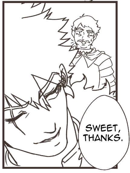 Today is the last day for me to keep a strict watch on Scotch so hopefully I'll be able to work faster now~ o wo/
Here's a little dialogue thing I posted in my patreon days ago because I just wanted to mess around a bit.
I also added the scar in the first one after