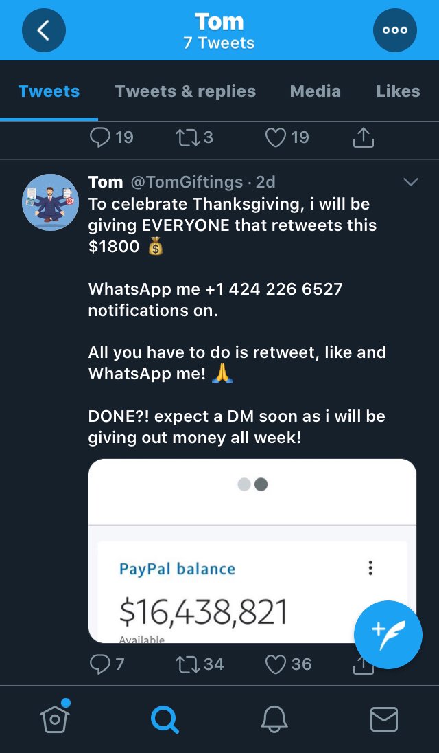 ScamAnnihilator's tweet photo. #ScammerPurg:

@TomGifting #TomGifting
@TomTomGifting #TomTomgGifting 
@TomGiftings #TomGiftings https://t.co/wi2oq4xbfI