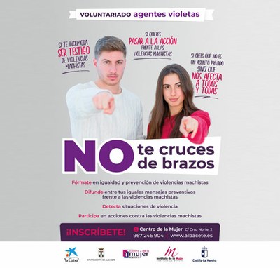 cvilagorge's tweet photo. Si tienes entre 18 y 30 años, y quieres hacer más por la #igualdad y la prevención de la #ViolenciaDeGénero, puedes formarte e implicarte como #agentevioleta en #Albacete 💜 Solicítalo hasta mañana 9 en el @centromujerab ▶️ https://t.co/WRHCTSyRqj https://t.co/ApiNrU1wFs