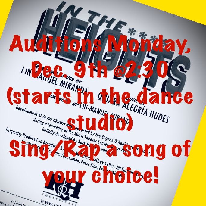 NFAmusical's tweet photo. Auditions Tomorrow 12/9 @ 2:30. Meet in the dance studio at NFA Main! @AP_Shust @NfaPrincipal @NFAWest @NorthNfa @NFAMusic @MrsPacht @NFA_Dance #NFAMusical #SeeYouAtAuditions #GoldbackStandard https://t.co/utkrpU1DmP