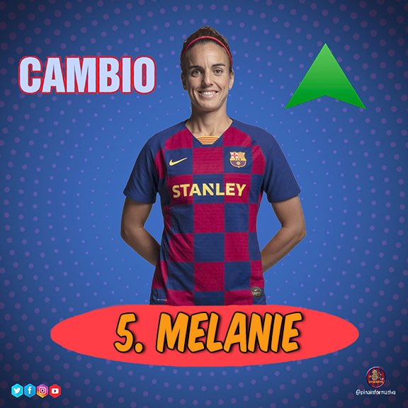 pinainformativa's tweet photo. ⏱ 71’| 3-0 | 🔄 4to CAMBIO EN EL @FCBfemeni:
◀️ @MapiLeon16 #Mapiembauer 🦁🛡
▶️ @mel_serrano89 #LaLeyenda 🙌🏻 https://t.co/vEwRM0dkDF