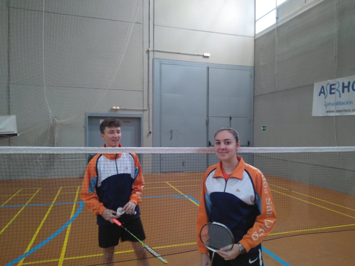 Badgredos's tweet photo. Master Nacional Sub15 y Sub19 ALFAJARIN. Celia Ibáñez y Álvaro Ortiz @GSDcdeportivo #BadmintonGSD Semifinales de DX Sub19. https://t.co/37dFmur1aL