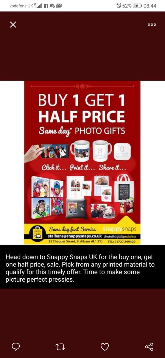 SnapsSt's tweet image. #StAlbans #studio #retail #photshoot #freephotoshoot #Christmas #offer #deals #mugs #films #photography #prints #wall art# frames #art #custmers