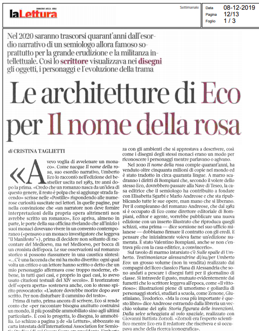 lanavediteseoed's tweet photo. Su @La_Lettura @critaglietti e Mario Andreose raccontano il metodo di lavoro di #UmbertoEco nel creare i suoi romanzi: disegni per visualizzare spazi, personaggi e trama.
Come per "Il nome della rosa", che nel 2020 potrebbe tornare proprio con un'edizione illustrata... https://t.co/VWqbpswvLD
