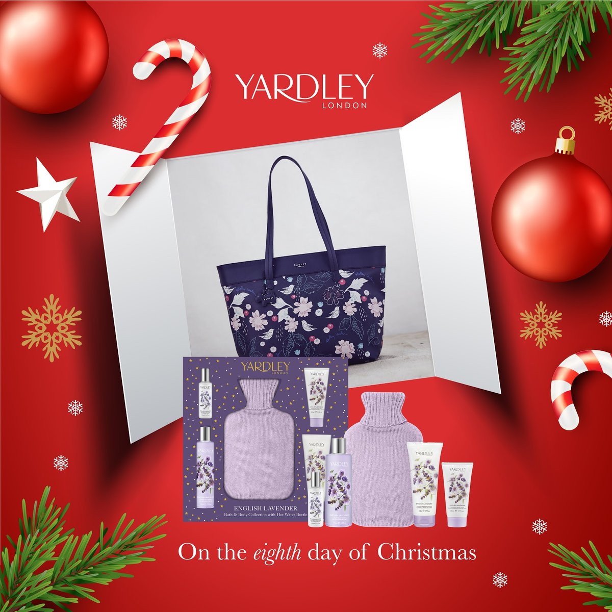 YardleyLondonUK's tweet photo. On the Eighth Day of #Christmas Yardley London gave to me... a Bag from @radley_london worth £70 and a Yardley London English Lavender Bath and Body Collection with Hot Water Bottle!

To win follow @yardleylondonuk and @radley_london and RT

#12DaysOfChristmas #Win #Giveaway https://t.co/40BIlR7naD