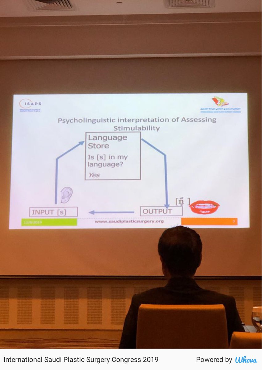 SCACS_2017's tweet photo. The third topic by Dr Anne (A principle phonetic-phonological-psycholinguistic approach to changing a child’s speech) #scacs #saudi_isaps_2019,المؤتمر_السعودي_لجراحة_التجميل,saudi_isaps,مؤتمر_التمريض_العالمي via Whova event app https://t.co/n683V89PHQ https://t.co/Qg10PfD7hQ