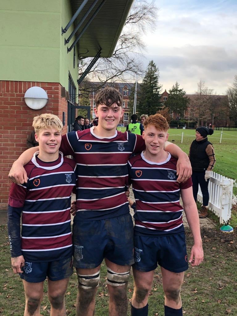These three have been playing rugby together from Year 3 to Year 13 that’s a lot of matches, tournaments, tries and hours of training.
#schoolboyrugby#memoriesforlife#brilliantcoaching#emotionaltimes.  ⁦@DeanCloseSport⁩ ⁦@GlosRugby_Acad⁩ ⁦@DeanCloseSchool⁩