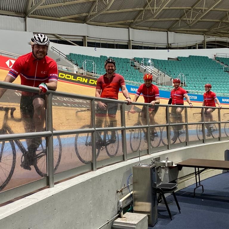 Last night was class racing around the Velodrome in Manchester with this lot! #GCC <a href="/griffin_club/">Griffin Cycling Club</a>