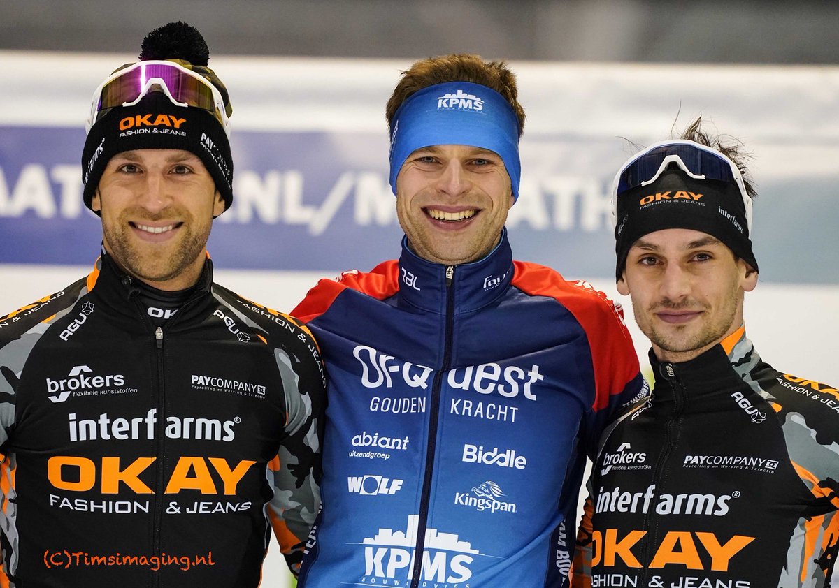 ptdevries's tweet photo. KPN cup 6 in Alkmaar was weer een spectaculaire koers. Bart de Vries solo naar de overwinning, Crispijn solo naar plek 2 en Sjoerd die naar de 3e plek sprint vanuit de kopgroep!
🥇Bart de Vries 🥈Crispijn Ariëns (Okay)🥉Sjoerd den Hertog (Okay)
#okayfashionandjeans #interfarms https://t.co/NJ3Nq9FXSH