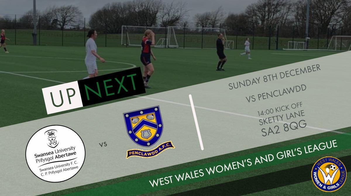 PureSwanseaWFC's tweet photo. MATCH DAY|
๐ @Penclawdd_Lfc
โฐ 14:00PM
๐ Sketty
๐@westwaleswgl
๐ด๓ ง๓ ข๓ ท๓ ฌ๓ ณ๓ ฟ๐ฆข
#SwanseaUni #WWWGL #SwanseaUniFC #GreenArmy https://t.co/ff9n1csbqV