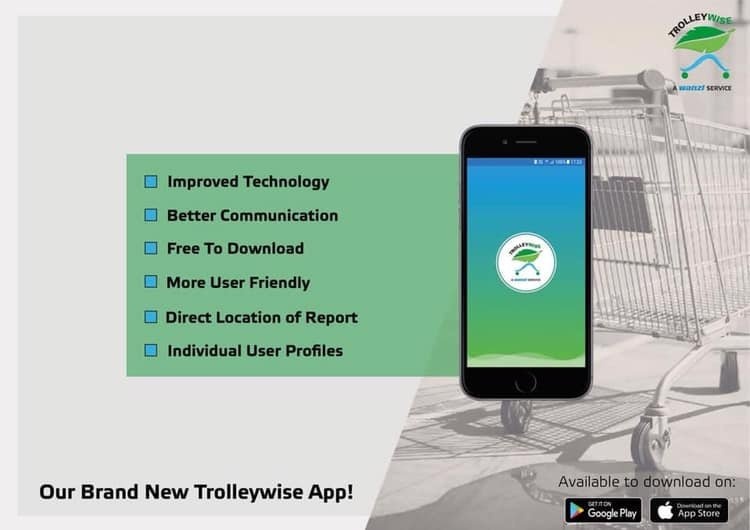 GloucesterCity's tweet photo. Ever noticed a trolley in a location it shouldn't be?๐
Download the @Trolleywise app and report the abandoned trolley.
It's a quick and easy app to use and will help get trolleys back to where they are meant to be ๐
#Gloucester #Trolleywise https://t.co/AHh0AtK2Z8