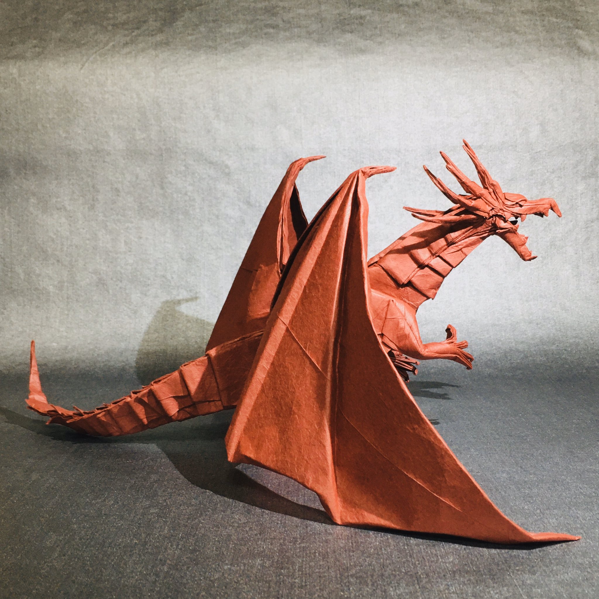 エンシェントドラゴン（台付き）｜折り紙（神谷哲史） ✧✧✧ エンシェントドラゴン / Ancient Dragon designed by