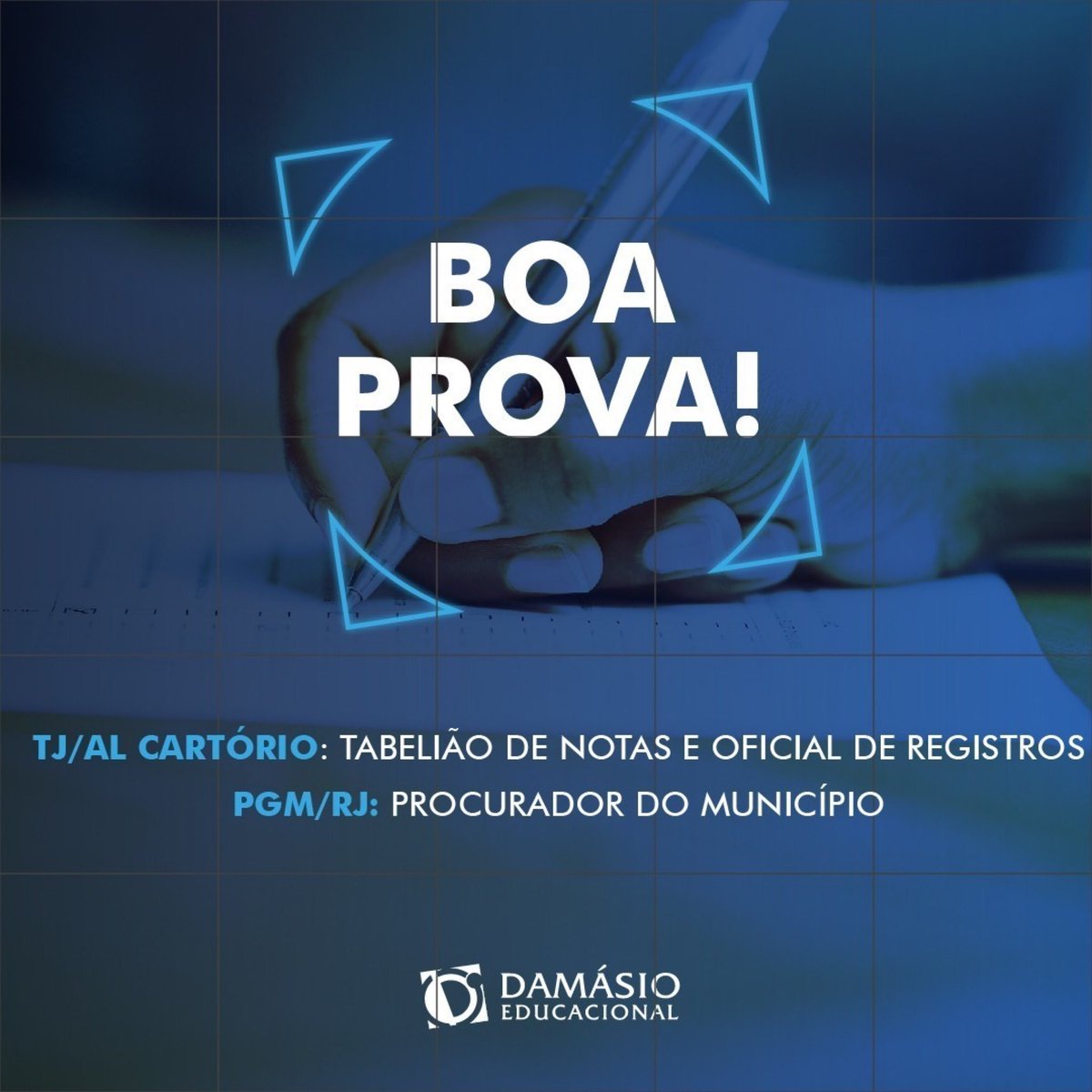 damasio_maringa's tweet photo. Hoje é o GRANDE DIA para quem vai prestar os concursos para TJ/AL e PGM/RJ!
⠀
Estamos torcendo por você! #BoaProva 🤞😀
⠀
#damasiomaringa #concurso #concursos https://t.co/1fJDKeFDWF
