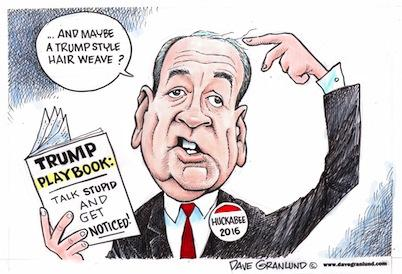NutrixOpus's tweet photo. @jonswaine So, can we all expect legal ramifications from #Huckapoo if we retweet *published* cartoons critical of him?

For a public figure, @GovMikeHuckabee is almost as bad of a crybaby as Trump. I wonder if the religious wingnut gig is just not bringing in enough 'grits and gravy.' https://t.co/MPTvk4KUHS