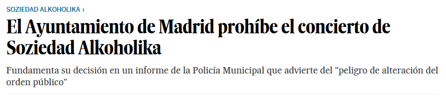unionmusicasCNT's tweet photo. Doble vara de medir: grupos que mueven a miles de personas como @berritxarrak @SoziAlkoholika o @def_con_dos sufren cancelaciones en Madrid. Pero dos grupos neonazis pueden actuar en la @salacaracol RECORDATORIO: el de Def Con Dos se anuló para "no alimentar el discurso del odio" https://t.co/7hAk7sq690