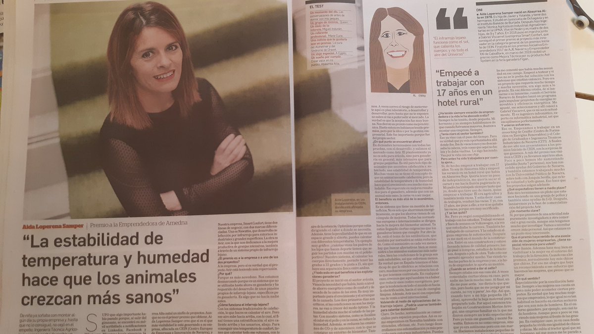 beblasco's tweet image. Pedazo artículo hoy en @DiariodeNavarra de Aida Loperena . Emprendedora, innovadora, contribuyendo al bienestar animal desde su empresa Avir! Enhorabuena por el trabajo q haces y ser tan maja! #ImpulsoEmprendedor #ViverosCein
