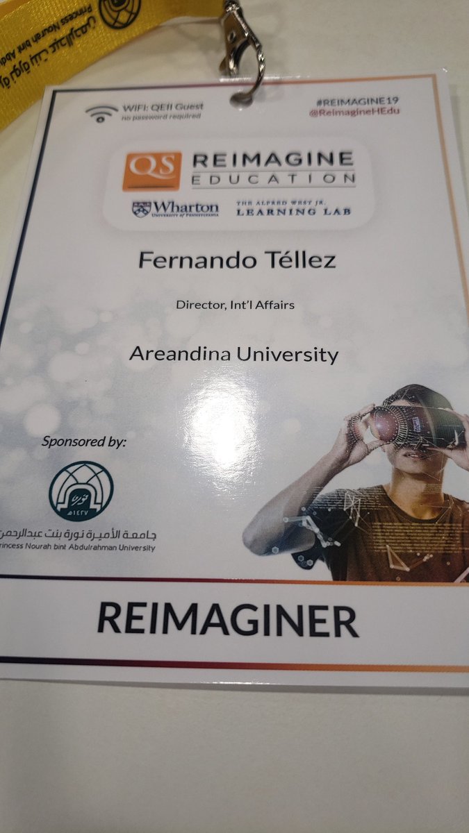 Excited  about  #reimagine19. An opportunity to learn  and share good practices about innovation  in higher education. Two years in a row representing  @Areandina in @ReimagineHEdu .