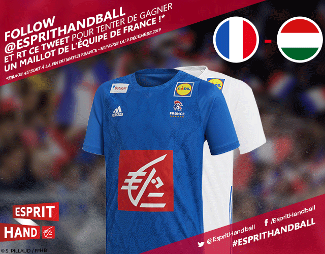 EspritHandball's tweet photo. #VousEtreUtile 
C'est parti ! 
A l'occasion du match #FRAHON, Follow + RT pour tenter de gagner un maillot de @FRAHandball ! 😊
#EspritHandball https://t.co/B8Tl7bheqB