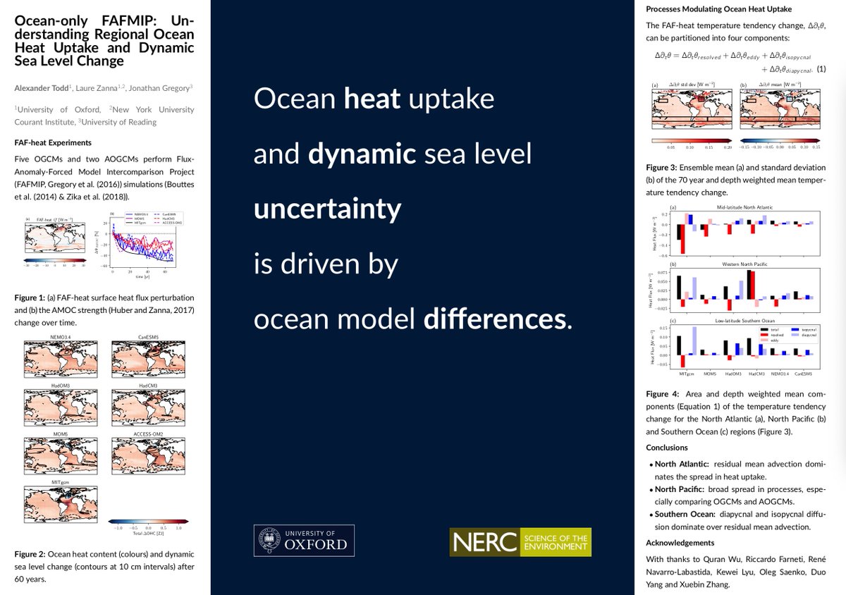 alexdtodd's tweet image. On my way to #AGU19 Come and see my poster: GC11M-1174, a multi-model response to atmosphere-ocean heat flux perturbations #climatedynamics #oceansci (I&apos;ll be at/near my poster at least 9-10am &amp;amp; 4-5pm on Monday) with @laurezanna @quranwu @MCouldrey @Xuebin_Zhang  et al.