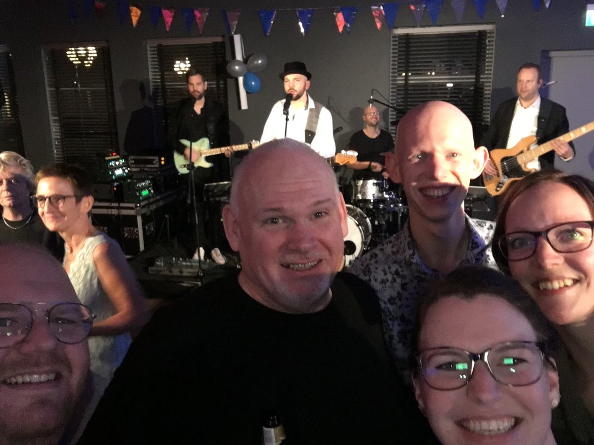 With the trombonists and percussionist of <a href="/DeBazuinOenkerk/">De Bazuin Oenkerk</a> last night.