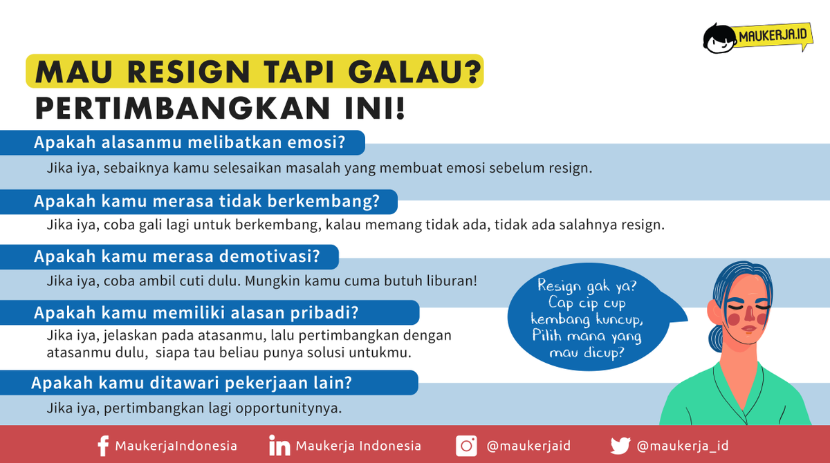 maukerja_id's tweet photo. Saya mau resign memenuhi passion saya sebagai generasi rebahan😎 
.
#MauTips https://t.co/WfWqGYUE22