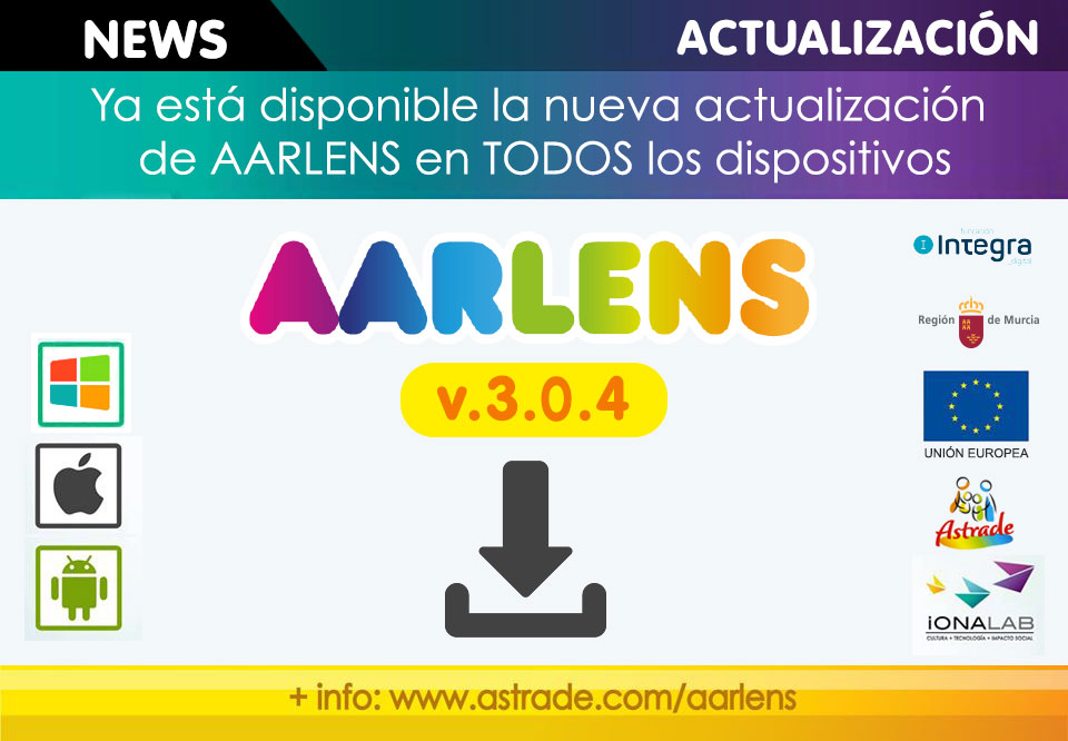 ionalab_'s tweet photo. Ya tenéis la actualización de AARLENS v. 3.0.4 en todos los dispositivos que anteriormente sólo estaba en la versión de ordenador.
#AARLENS #TEA @FIntegraDigital @ionalab_ https://t.co/sST3FXtKTl